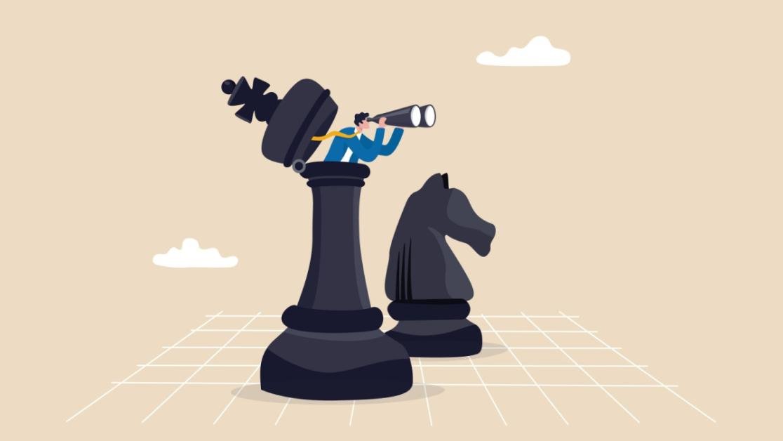 Chess table online game app concept strategy Vector Image