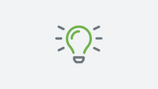 Lit light bulb