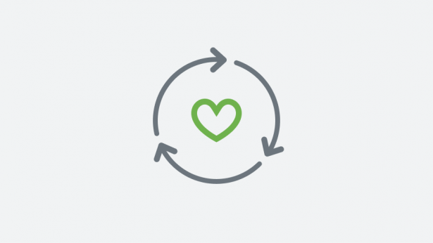 Arrows circling a heart