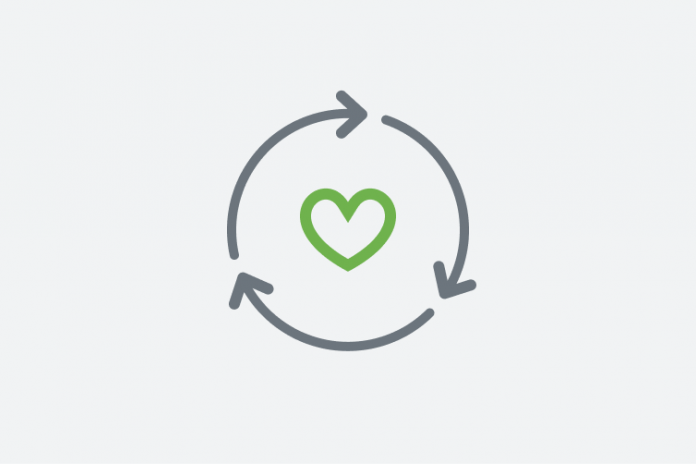 Arrows circling a heart