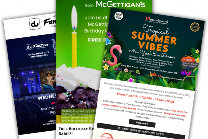 B2C email marketing campaign letters created with LianaMailer