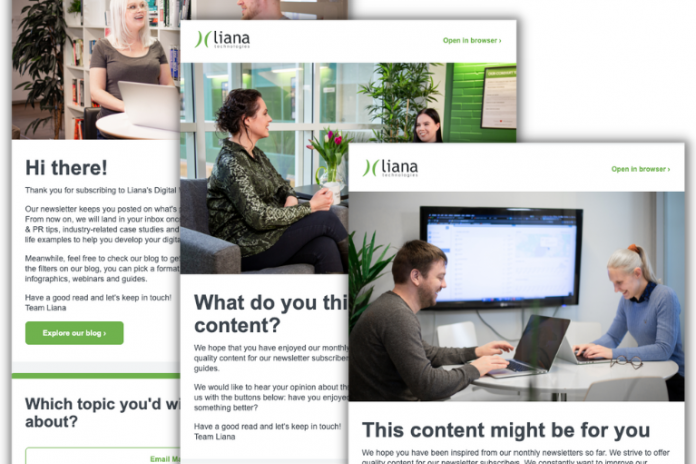 Onboarding automation emails created with marketing automation software LianaAutomation